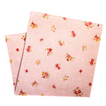 Japanese Floral Print on Rose Pocket Square